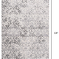 HomeRoots 8' x 11' Cream and Gray Faded Filigree Area Rug