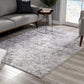 HomeRoots 8' x 11' Cream and Gray Faded Filigree Area Rug