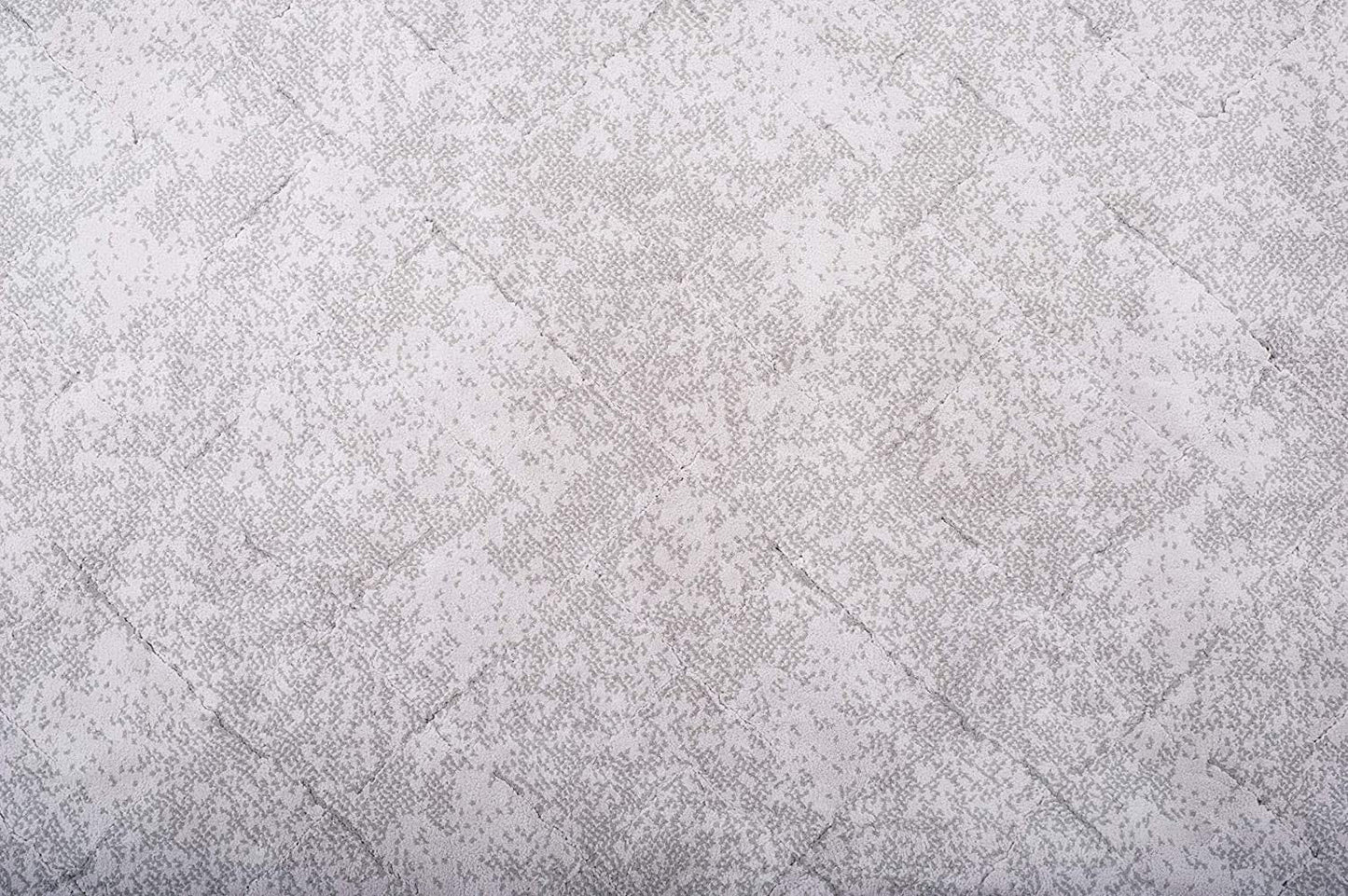 HomeRoots 8' x 11' Gray Distressed Diamonds Area Rug