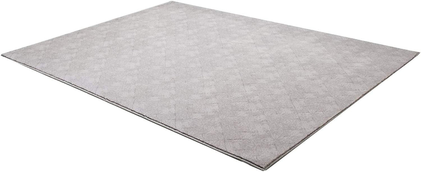 HomeRoots 8' x 11' Gray Distressed Diamonds Area Rug