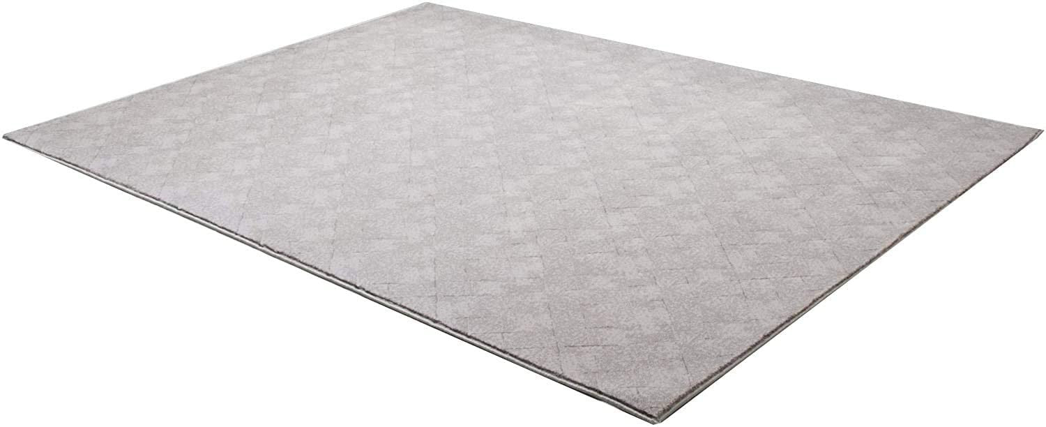 HomeRoots 8' x 11' Gray Distressed Diamonds Area Rug