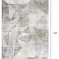 HomeRoots 8' x 11' Gray Distressed Prism Modern Area Rug