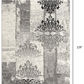 HomeRoots 8' x 11' Gray Faded Filigree Pattern Area Rug