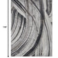 HomeRoots 8' x 11' Gray Ivory Abstract Strokes Modern Area Rug