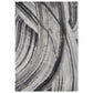 HomeRoots 8' x 11' Gray Ivory Abstract Strokes Modern Area Rug