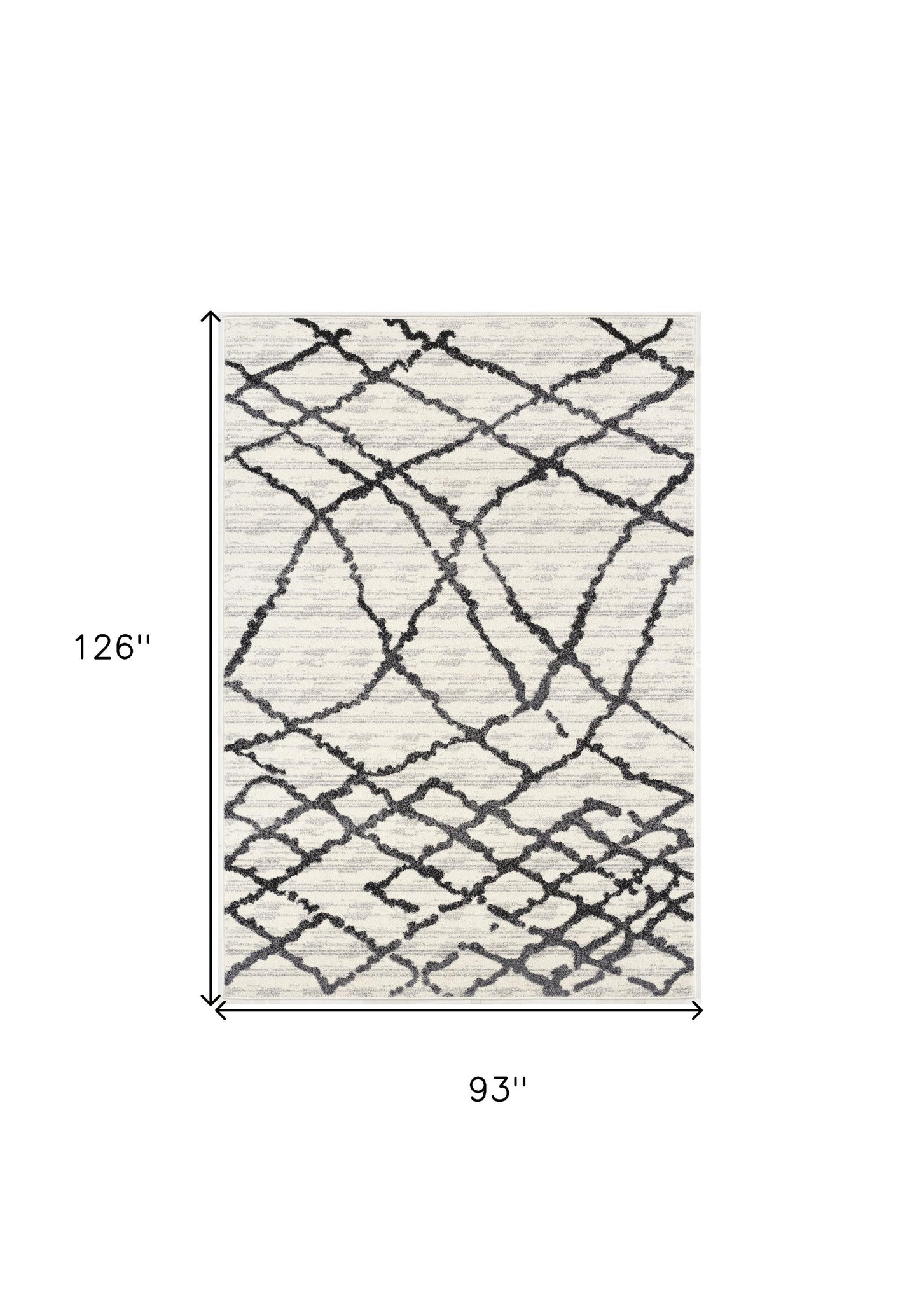 HomeRoots 8' x 11' Gray and Black Modern Abstract Area Rug