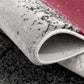HomeRoots 8' x 11' Gray and Burgundy Abstract Area Rug