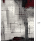 HomeRoots 8' x 11' Gray and Burgundy Abstract Area Rug