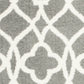 HomeRoots 8' x 11' Grey Ivory Machine Woven Ogee Indoor Shag Area Rug