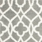 HomeRoots 8' x 11' Grey Ivory Machine Woven Ogee Indoor Shag Area Rug