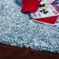 HomeRoots 8' x 11' ' Indigo and Ivory Heather Shag Area Rug