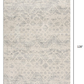 HomeRoots 8’ x 11’ Ivory Distressed Ikat Pattern Area Rug