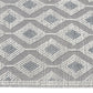 HomeRoots 8' x 11' Ivory Gray Diamond Trellis Modern Area Rug