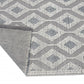HomeRoots 8' x 11' Ivory Gray Diamond Trellis Modern Area Rug