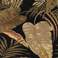HomeRoots 8' x 11' Midnight Black Hand Tufted Tropical Leaves Indoor Area Rug