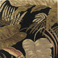 HomeRoots 8' x 11' Midnight Black Hand Tufted Tropical Leaves Indoor Area Rug