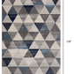 HomeRoots 8’ x 11’ Navy Blue Area Rug With Geometric Diamond Finish