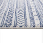 HomeRoots 8' x 11' Navy Blue Decorative Stripes Area Rug