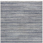 HomeRoots 8' x 11' Navy Blue Decorative Stripes Area Rug