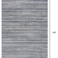 HomeRoots 8' x 11' Navy Blue Decorative Stripes Area Rug