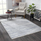 HomeRoots 8' x 11' Navy Blue Decorative Stripes Area Rug