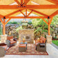 HomeRoots 8' x 11' Red Trellis Indoor Outdoor Area Rug