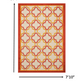 HomeRoots 8' x 11' Red Trellis Indoor Outdoor Area Rug