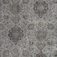 HomeRoots 8' x 11' Silver Machine Woven Traditional Floral Indoor Area Rug