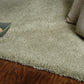HomeRoots 8' x 11' Solid Color Sage Green Shag Area Rug