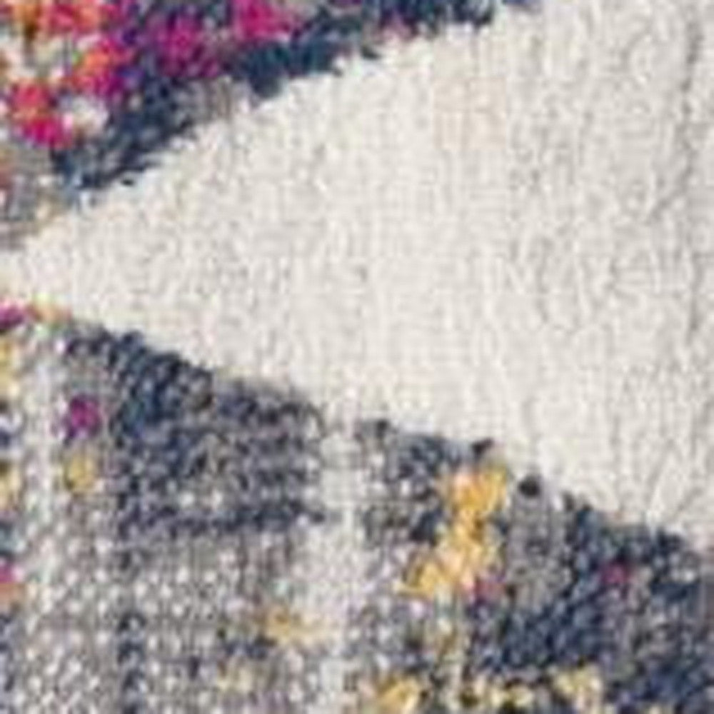 HomeRoots 8' x 11' White Berber Pattern Area Rug