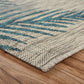 HomeRoots 8’ x 9’ Gray Palm Leaves Indoor Outdoor Area Rug