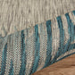 HomeRoots 8’ x 9’ Gray Palm Leaves Indoor Outdoor Area Rug