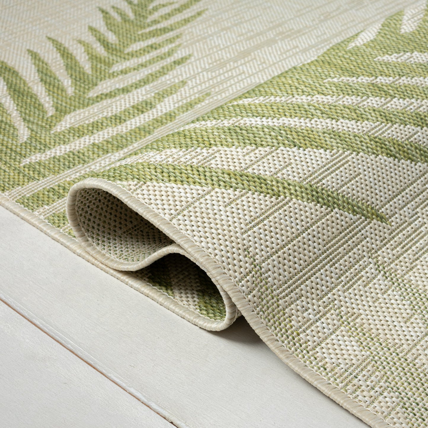 HomeRoots 8’ x 9’ Green Palms Indoor Outdoor Area Rug