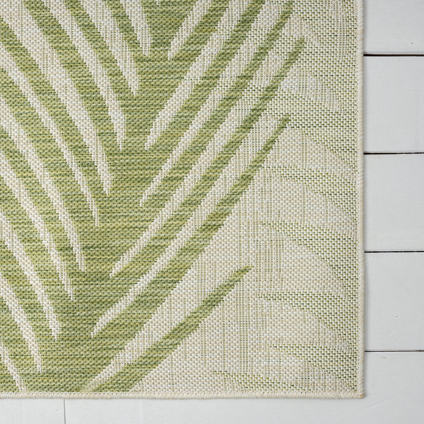 HomeRoots 8’ x 9’ Green Palms Indoor Outdoor Area Rug