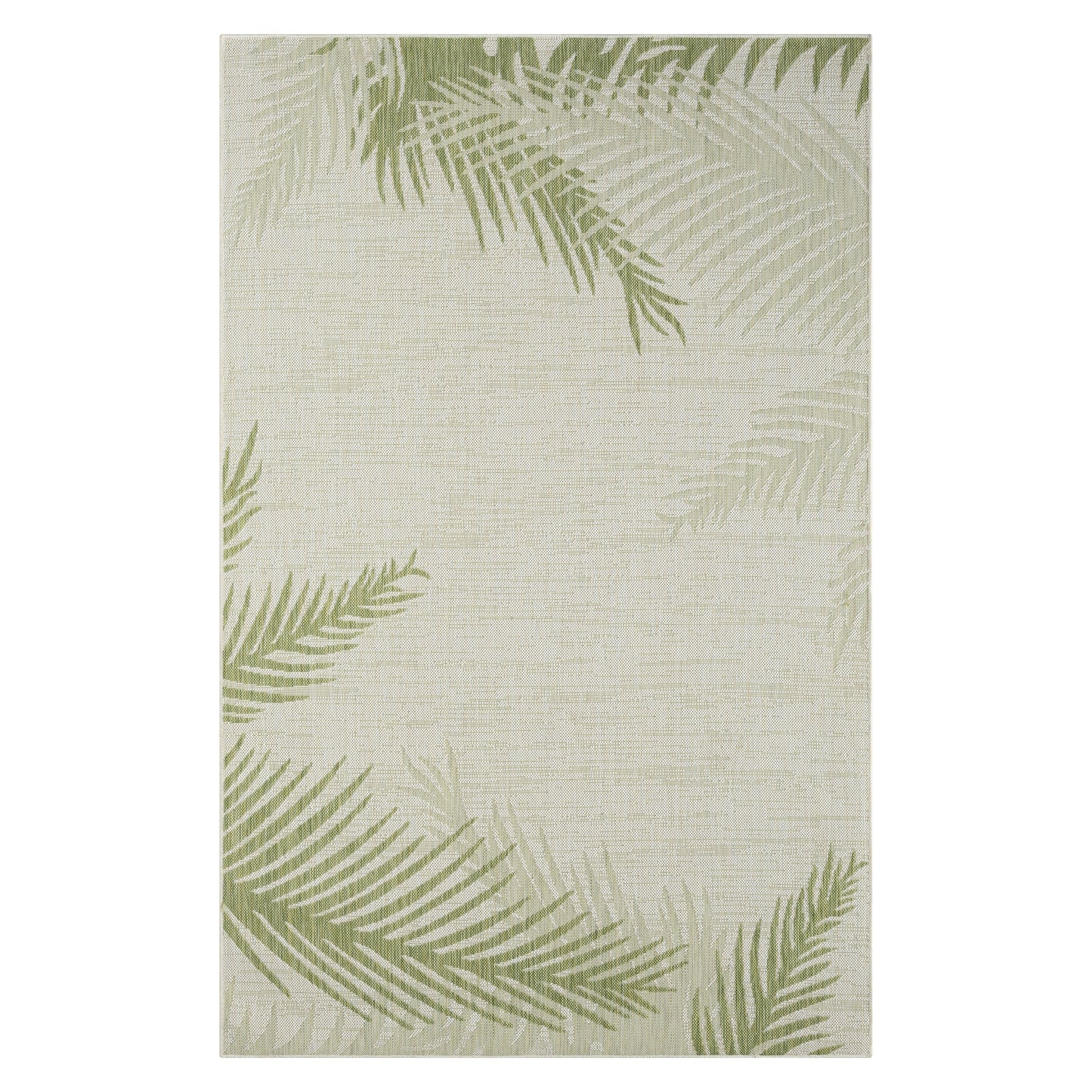 HomeRoots 8’ x 9’ Green Palms Indoor Outdoor Area Rug