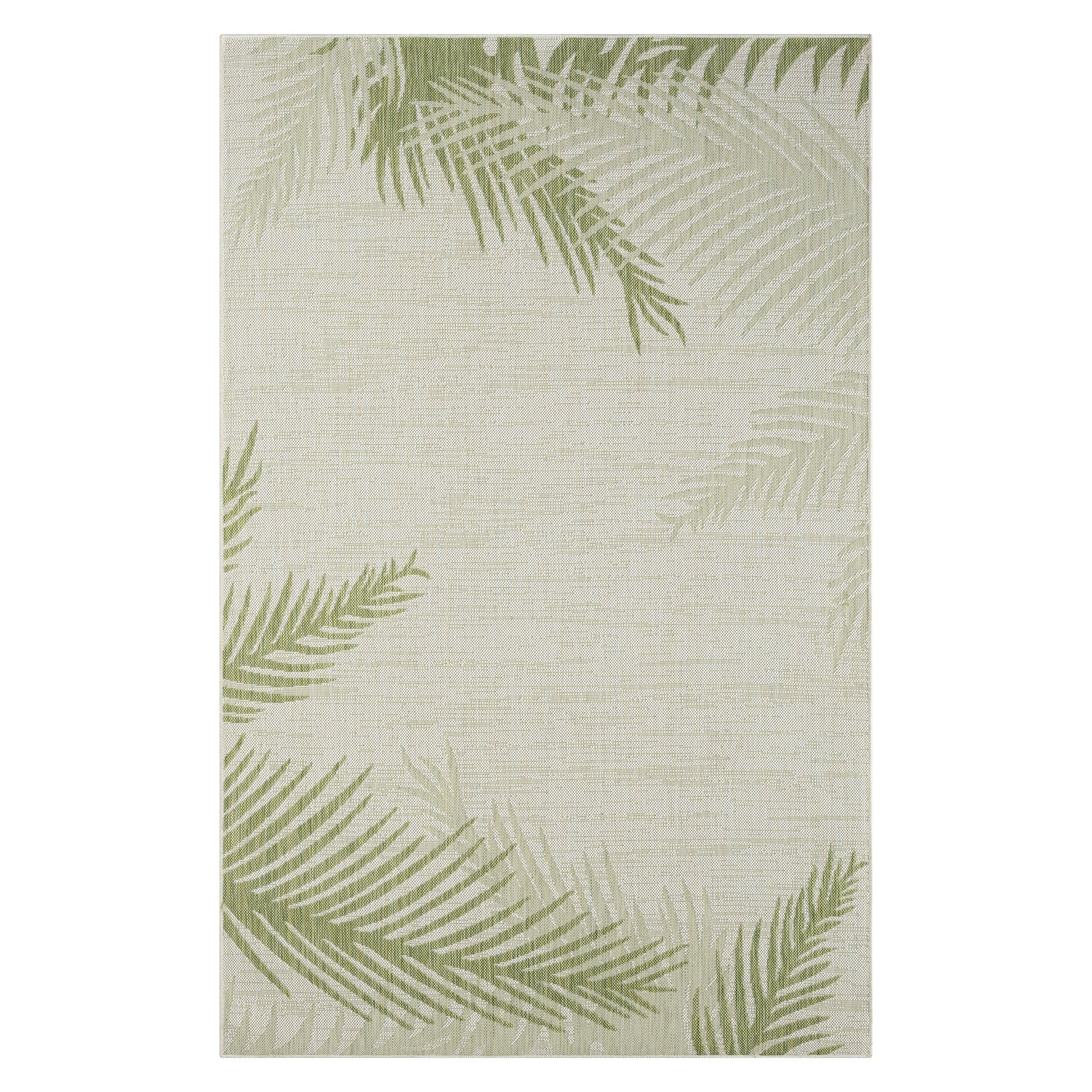 HomeRoots 8’ x 9’ Green Palms Indoor Outdoor Area Rug