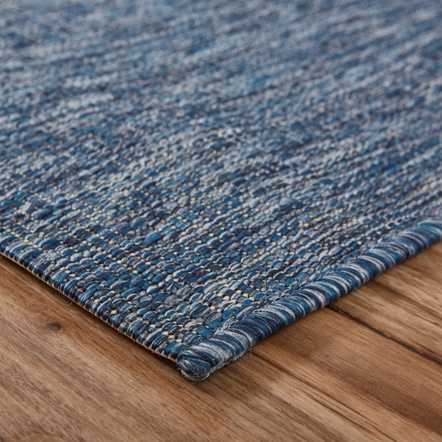 HomeRoots 8’ x 9’ Navy Coral Reef Indoor Outdoor Area Rug