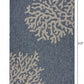 HomeRoots 8’ x 9’ Navy Coral Reef Indoor Outdoor Area Rug