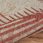 HomeRoots 8’ x 9’ Palm Leaves Indoor Outdoor Area Rug in Red Finish