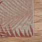 HomeRoots 8’ x 9’ Palm Leaves Indoor Outdoor Area Rug in Red Finish
