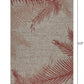 HomeRoots 8’ x 9’ Palm Leaves Indoor Outdoor Area Rug in Red Finish