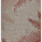 HomeRoots 8’ x 9’ Palm Leaves Indoor Outdoor Area Rug in Red Finish