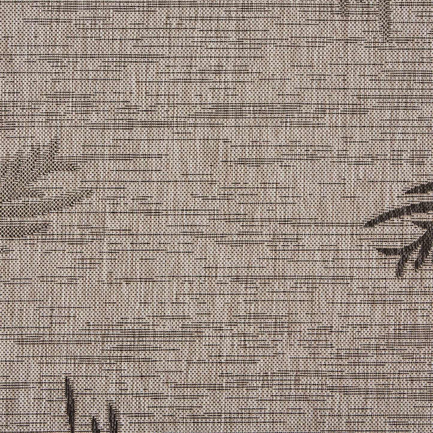 HomeRoots 8’ x 9’ Palm Leaves Indoor Outdoor Scatter Rug in Beige Finish