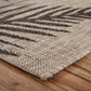 HomeRoots 8’ x 9’ Palm Leaves Indoor Outdoor Scatter Rug in Beige Finish