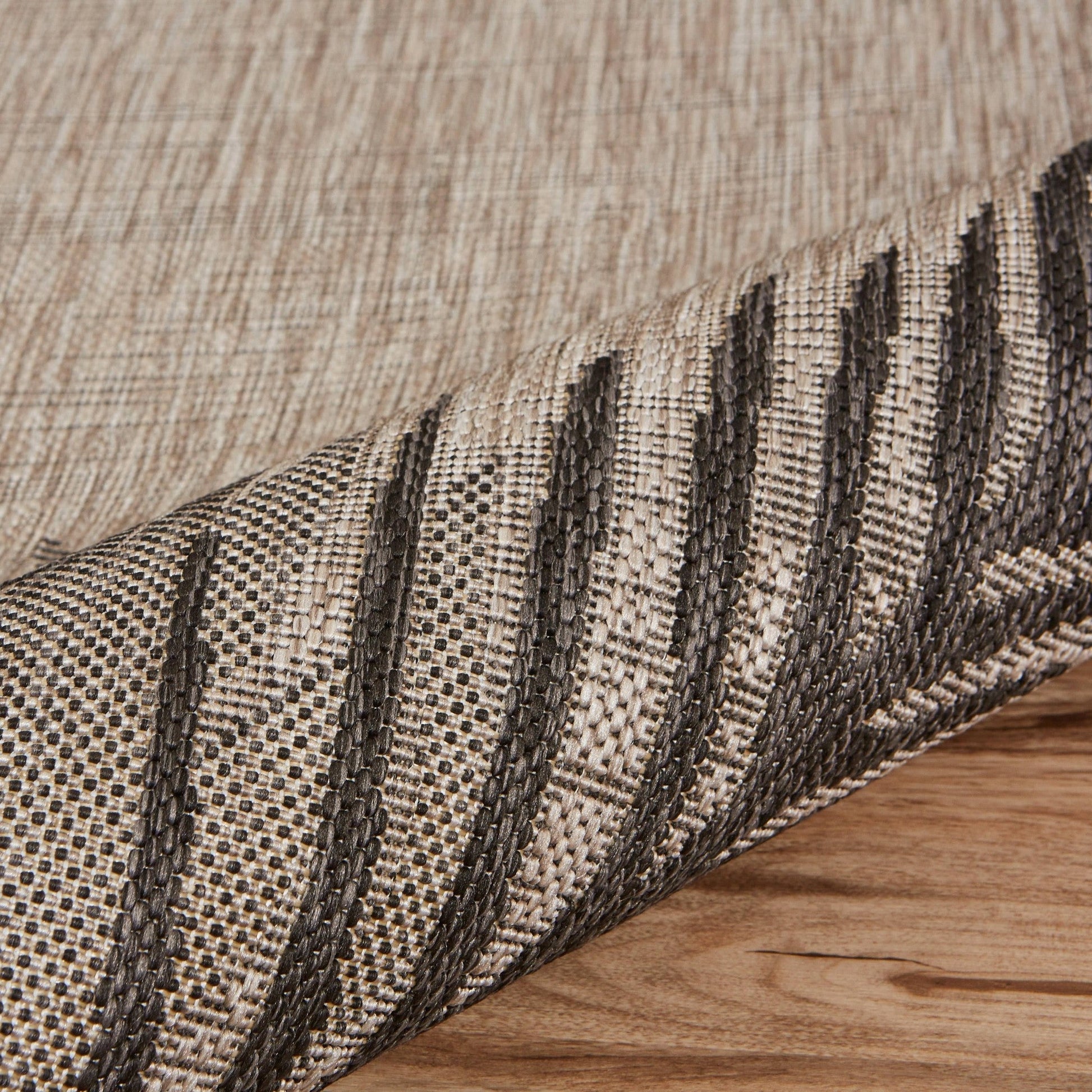 HomeRoots 8’ x 9’ Palm Leaves Indoor Outdoor Scatter Rug in Beige Finish