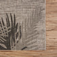 HomeRoots 8’ x 9’ Palm Leaves Indoor Outdoor Scatter Rug in Beige Finish
