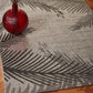HomeRoots 8’ x 9’ Palm Leaves Indoor Outdoor Scatter Rug in Beige Finish