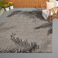 HomeRoots 8’ x 9’ Palm Leaves Indoor Outdoor Scatter Rug in Beige Finish
