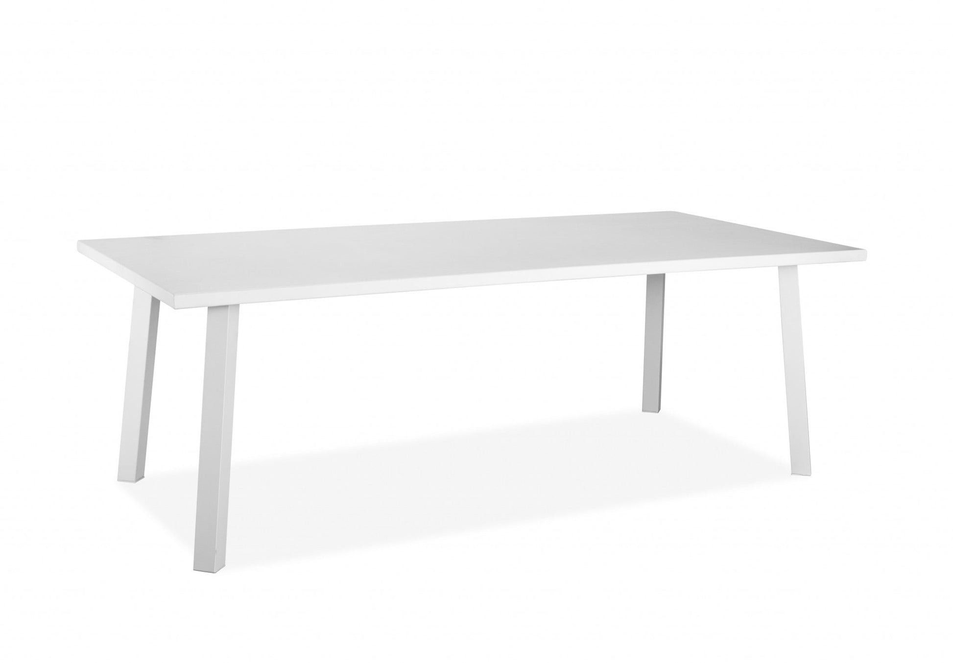 HomeRoots 87 x 39 x 29 White Aluminum Dining Table