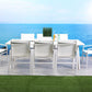 HomeRoots 87 x 39 x 29 White Aluminum Dining Table